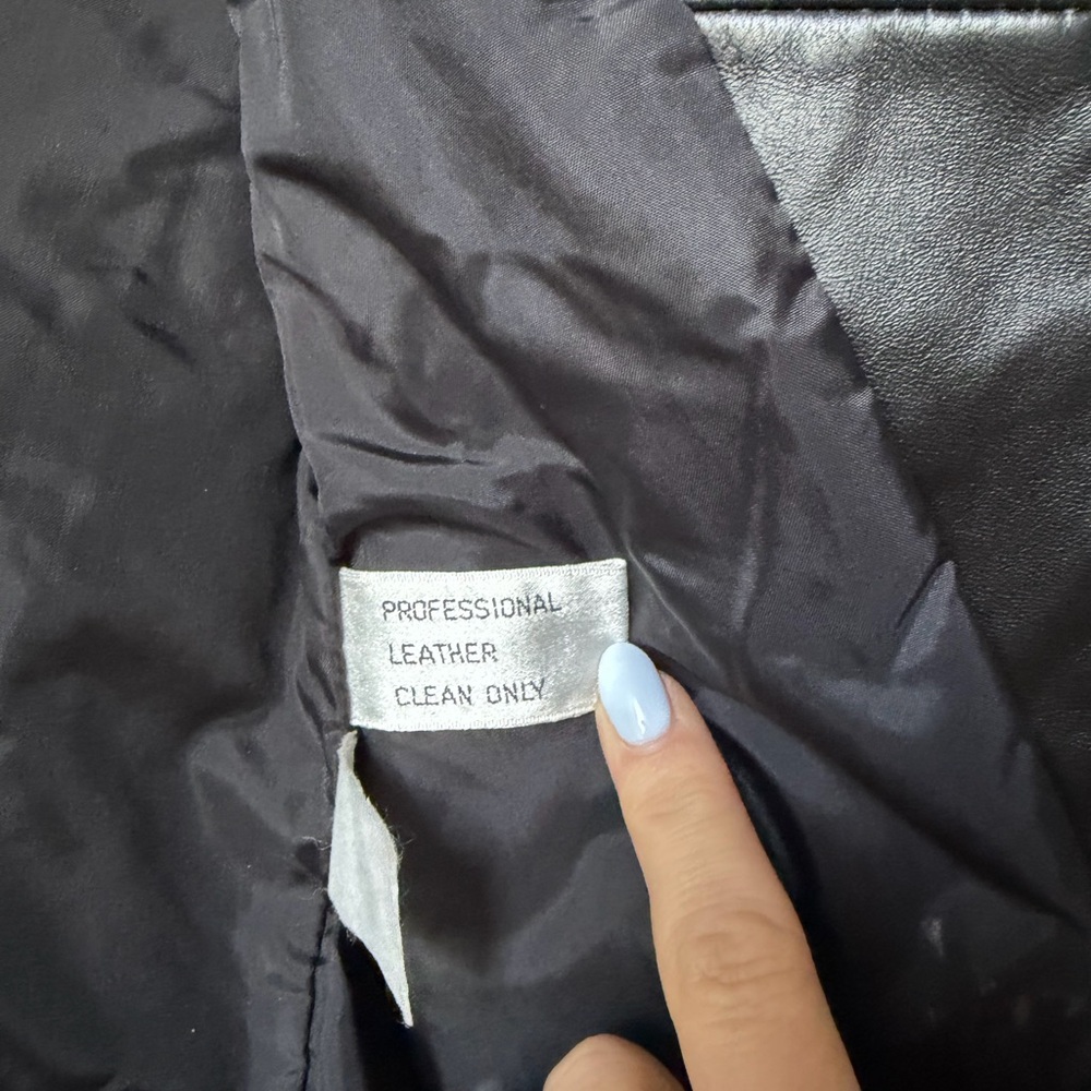 Wilsons Vintage Leather and Suede Black and Gray Women's Moto Jacket - Picture 5 of 9